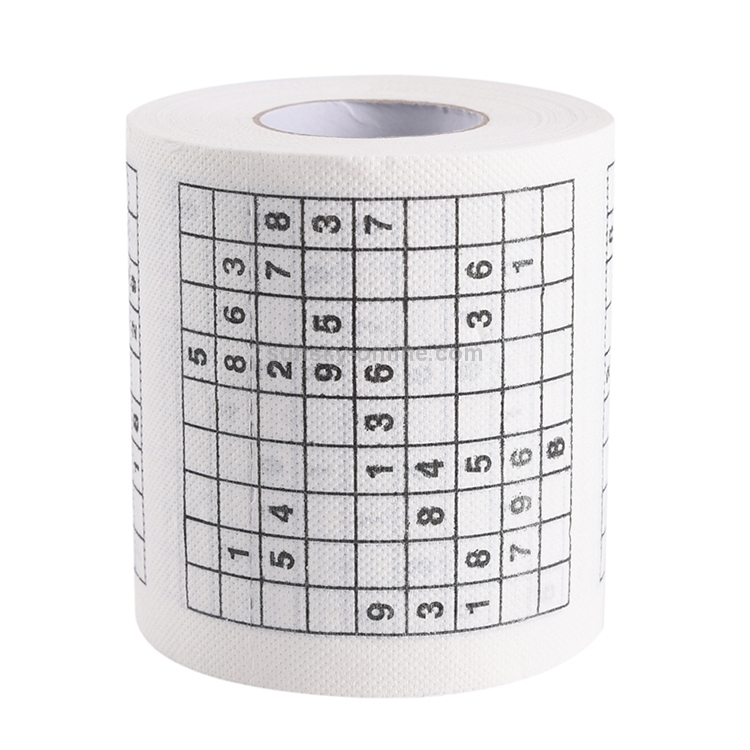 3 rouleaux de papier hygiénique Sudoku créatif en rouleau de