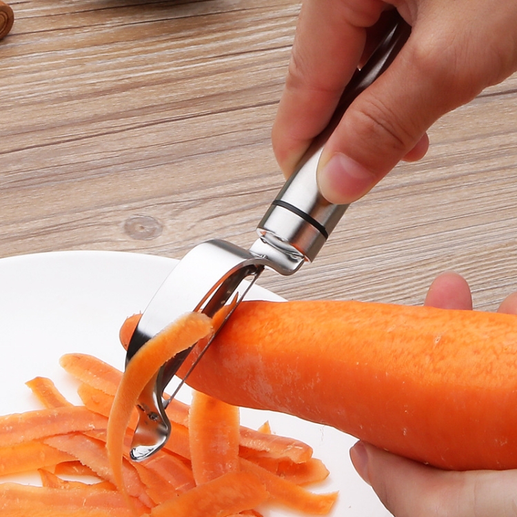 2 pièces en acier inoxydable éplucheur couteau à fruits raboteuse  multi-fonction grattoir de cuisine couteau à éplucher les pommes de terre  (rabot triangulaire)