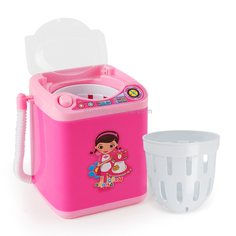 Mini multifunzione per bambini lavatrice giocattolo bellezza spugna  spazzole rondella (rosa)