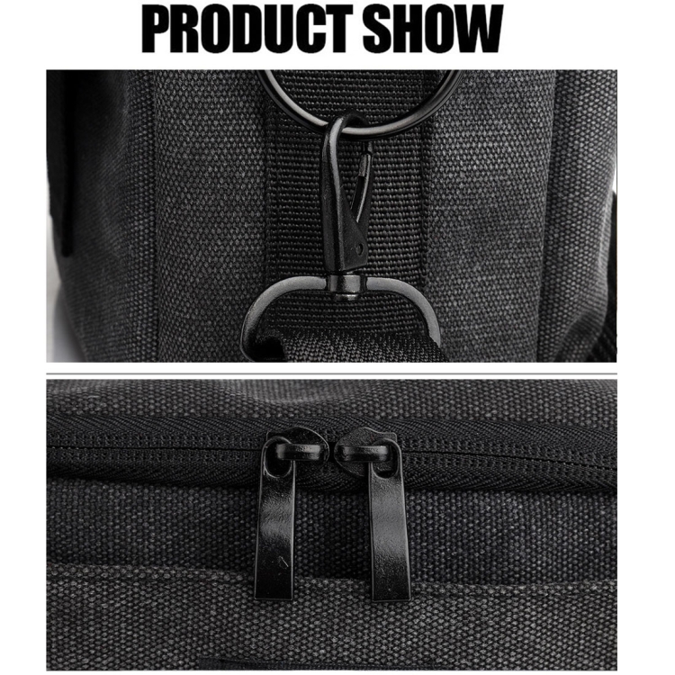 Universal DSLR Camera Shoulder Bag Canvas Photo Handbag, External size: 19 x 17 x 10mm(Black) - 4