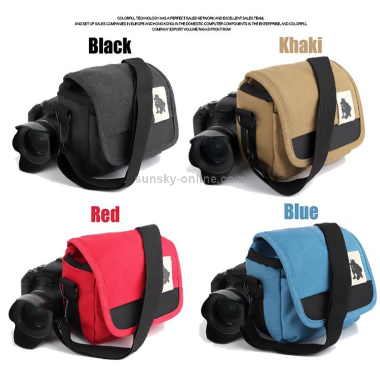 Universal DSLR Camera Shoulder Bag Canvas Photo Handbag, External size: 19 x 17 x 10mm(Black) - 6