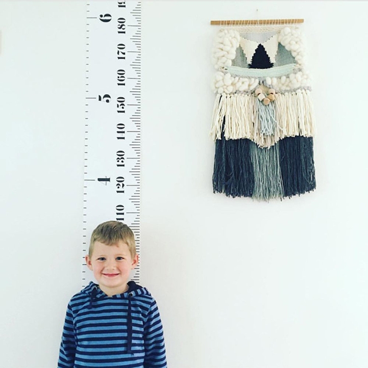 Nursery Room Growth Chart Kids Baby Height Measuring Ruler Wall Hanging Decor MA 