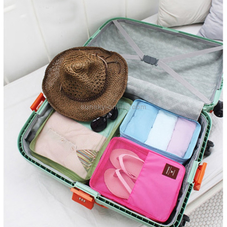 Portable Travel Bags For Men Women Waterproof Multifunction Durable Storage Pouch(Rose Red)