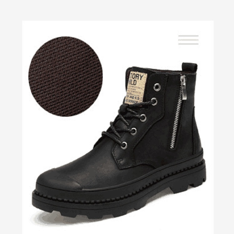 Botas para hombre Botas Martin de cuero para hombre Zapatos altos de  Inglaterra para hombre, Talla: 42 (Zapatos negros desnudos)