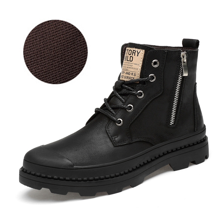 Heren Schoenen voor voor Boots voor Casual boots Vetements Leer Legerlaarzen Met Tekst in het Zwart voor heren 