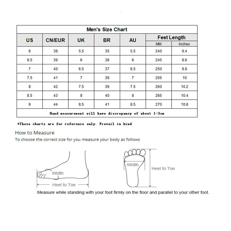 265 mm to inches shoe size