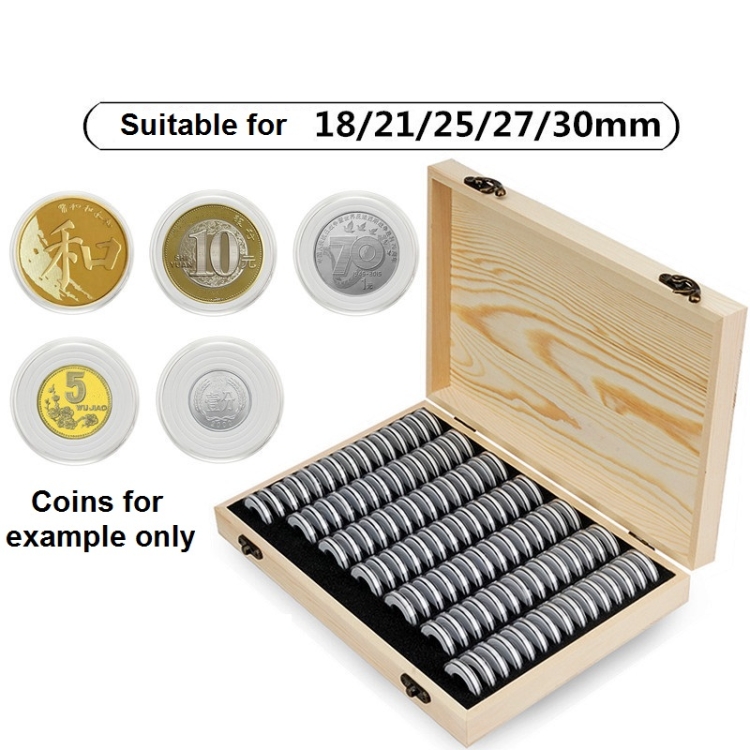 100 pièces Boîte de rangement pièce de monnaie