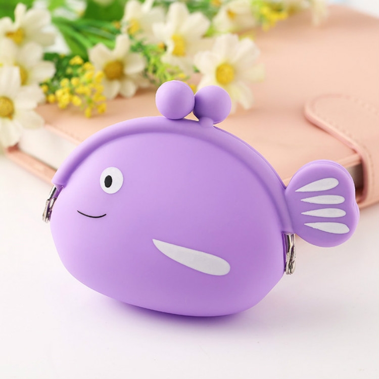 Monedero de silicona con dibujos animados creativos de peces pequeños y  pequeños
