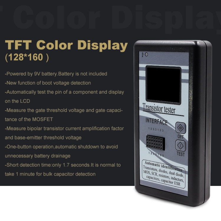 TFT LCD M328 Transistor Tester Diode Triode Capacitance MOS ESR Meter LCR Meter 