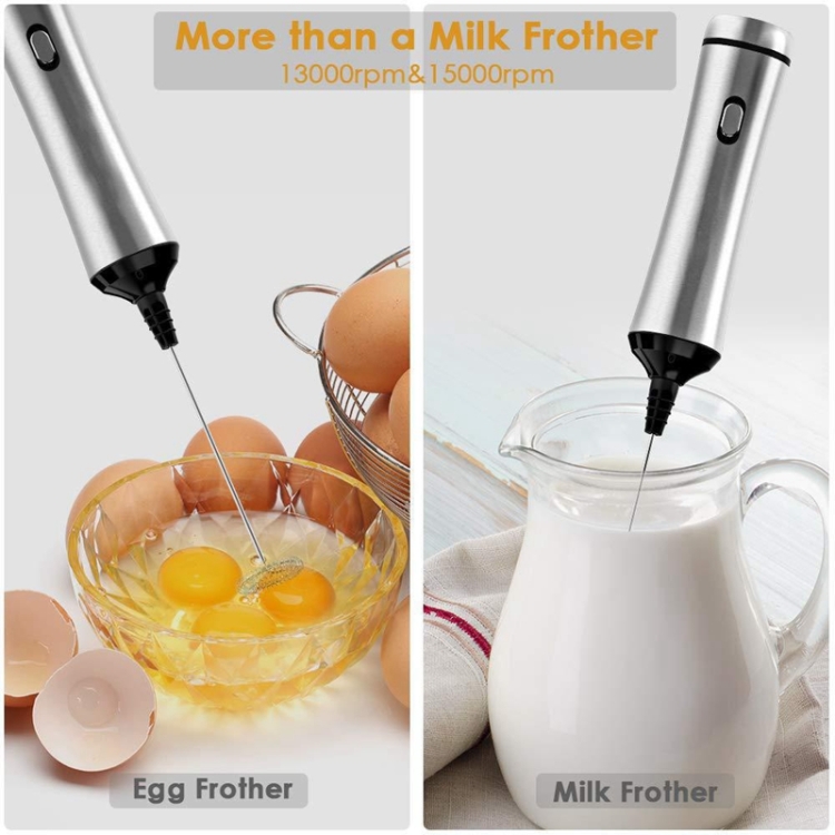 Mousseur à lait électrique avec double fouet, mousseur à lait rechargeable  USB, mousseur à lait portable 2 en 1 pour café, latte, cappuccino, fouetter  les œufs 