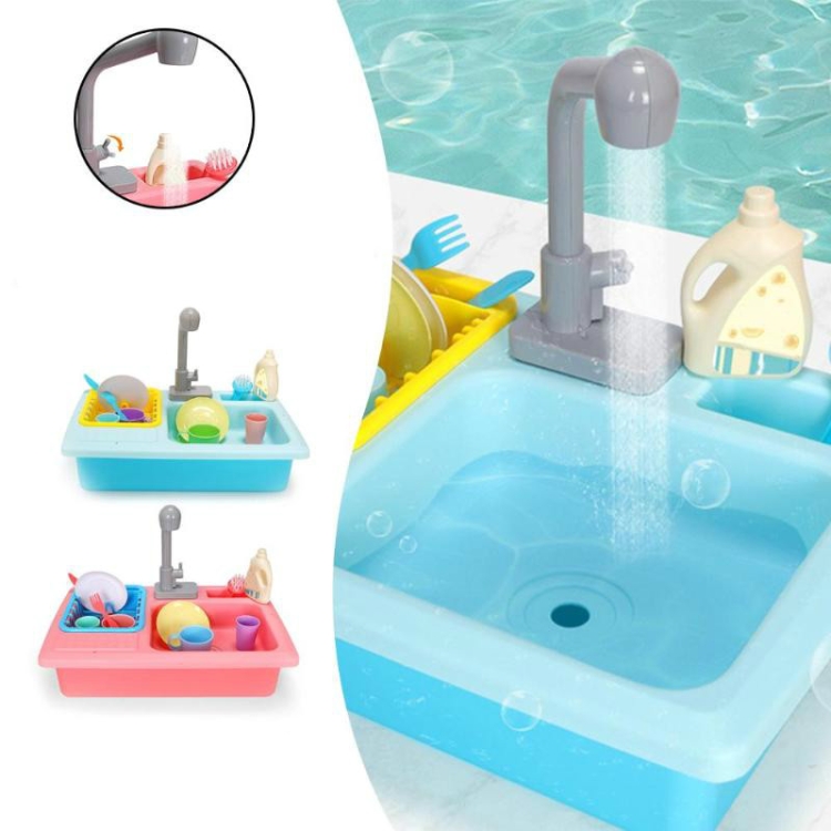 Jouet pour enfants Simulation Cuisine Lave-vaisselle électrique Robinet  Lavabo