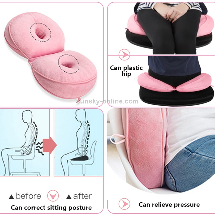 Multifunctional Dual Comfort Seat Cushion Memory Foam Of Hip Lift