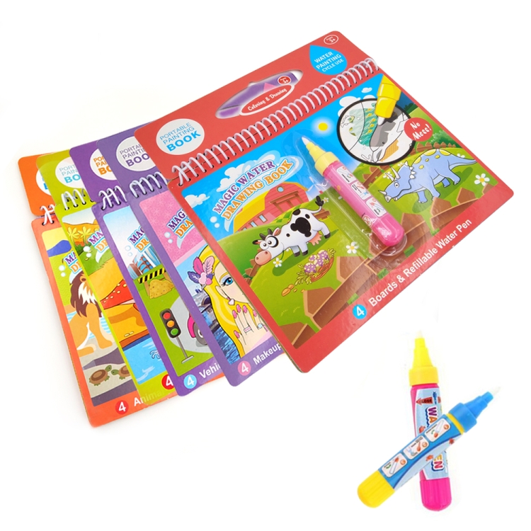 Water Drawing Book Coloring Book Doodle & Magic Pen Painting Drawing Board  for Kids Toys Birthday Gift(2358-1 Farm Animals)