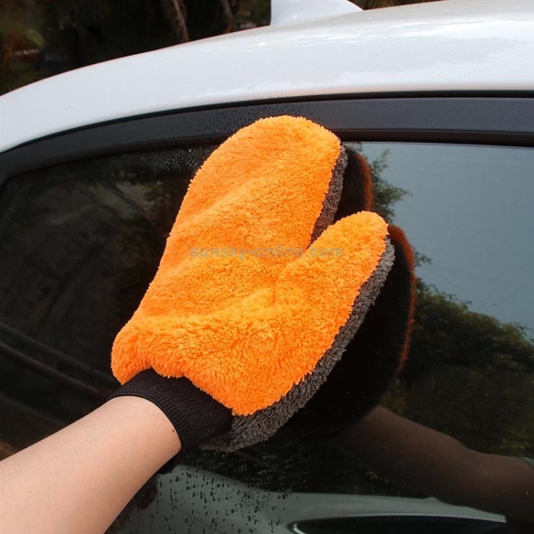 Gants de lavage de voiture gant de nettoyage gant de lavage entretien doux  corail polaire voiture