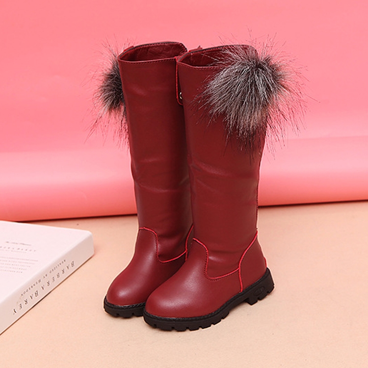 Botas Martin para niñas, zapatos casuales para niños, tamaño: 34 (vino  tinto)