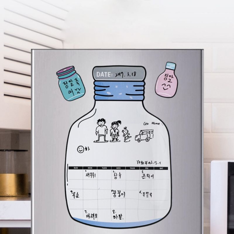 Wunschflasche Wandaufkleber Message Board Magnetischer Zeitplan  Kühlschrankaufkleber