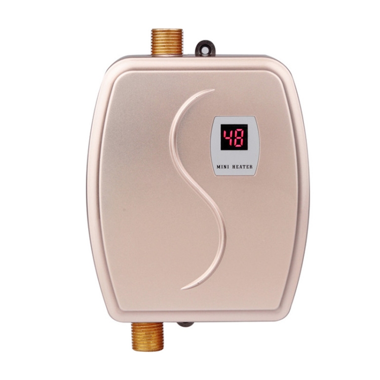 Calentador de agua instantáneo sin tanque Sistema de agua caliente con pantalla digital LED con bolsas de tornillo para el baño de la cocina del hogar