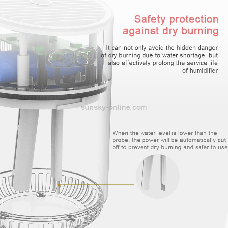 Wireless Q3 Humidifier เครื่องฟอกอากาศแบบพกพา Mini USB Charging (สีชมพู)