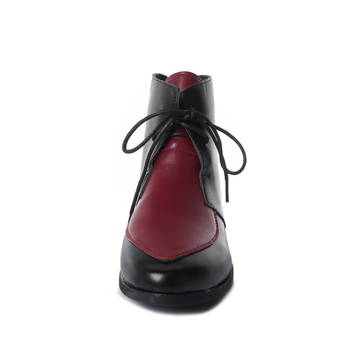 SUNSKY - Botines de mujer con cordonesZapatos de mujer de cuero, talla: 42  (negro)