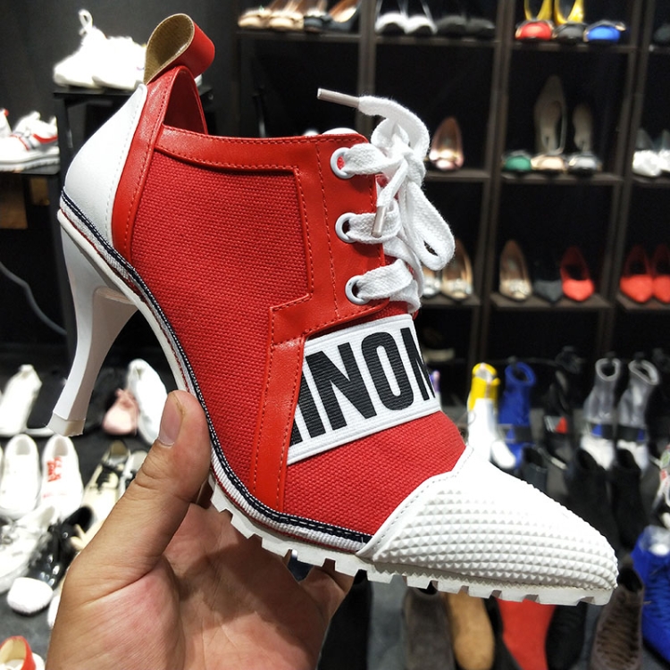 pointed toe canvas sneakers