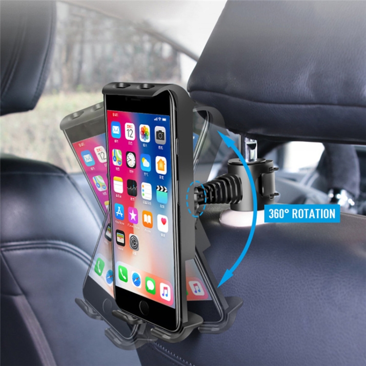 Universal Adjustable Car Tablet Stand Holder Car Seat Back Bracket For 4-11 Inch Tablet(Black) Universal Adjustable Car Tablet Stand Holder Car Seat Back Bracket For 4-11 Inch Tablet(Black)