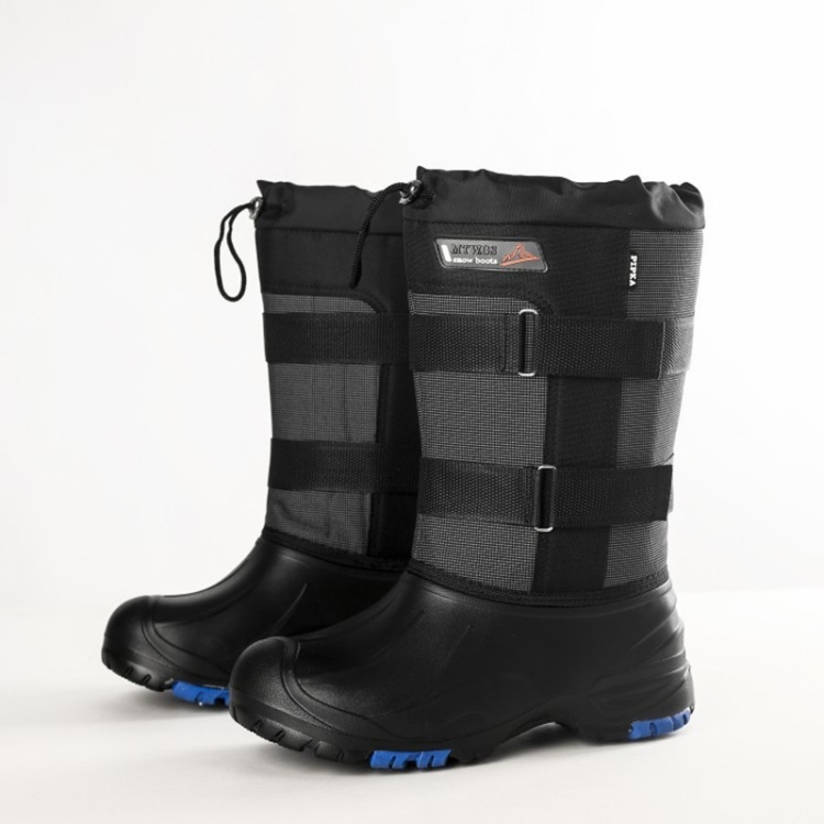 Zapatos de nieve para exteriores de invierno para hombre botas altas para nieve calidas y antideslizantes con clavos de acero tamano 41 cinta doble