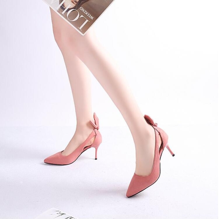 Zapatos de mujer Tacones de aguja con puntiaguda, Talla: 34 (Rosa)