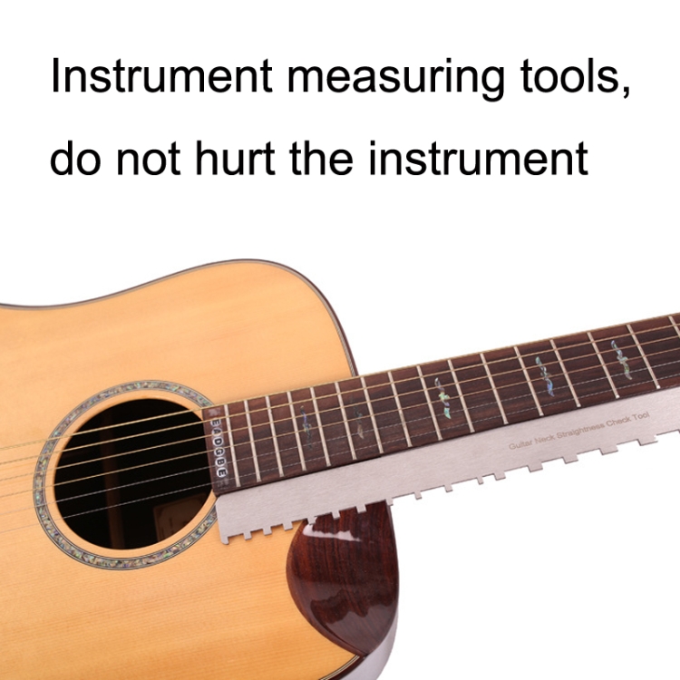 GNR2 Stainless Steel Measurement Bass Guitar Neck Ruler, StyleSingle Teeth