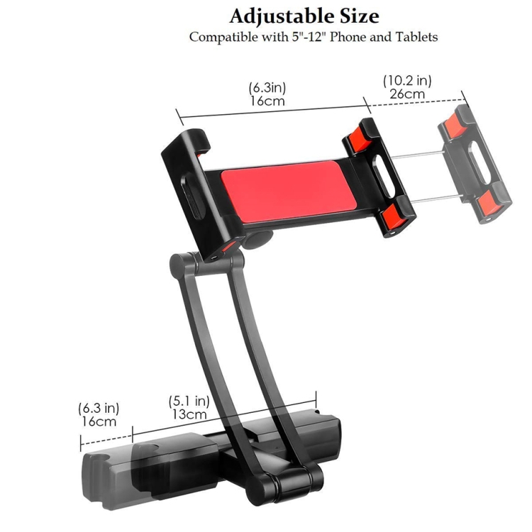 Universal 360 Rotation Holder Bracket Back Seat Car Mount(Red) Universal 360 Rotation Holder Bracket Back Seat Car Mount(Red)