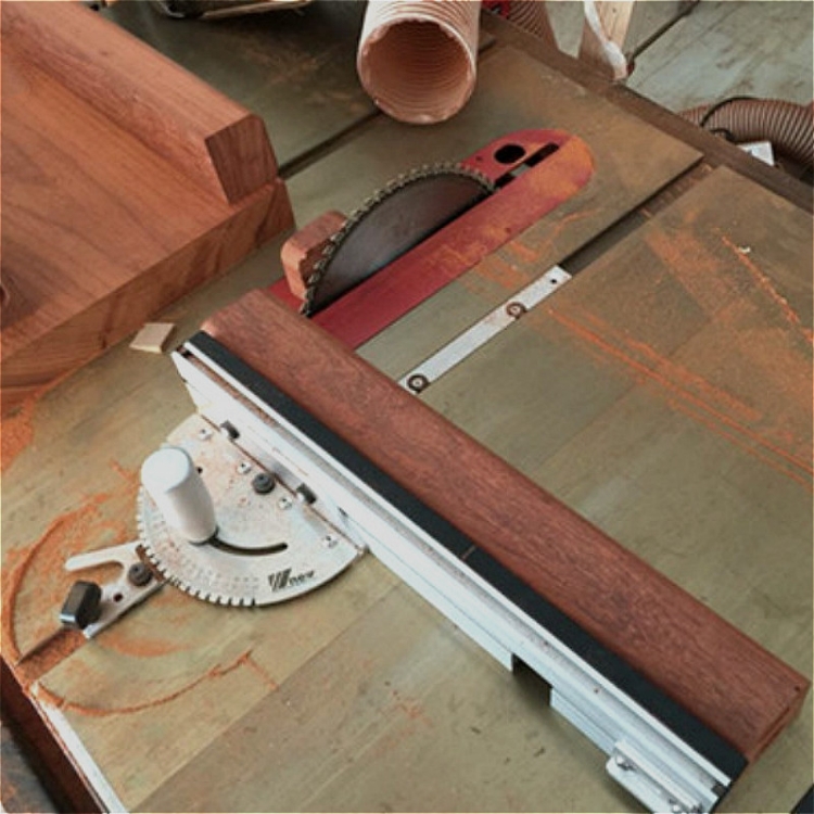 Règle de glissière de poussoir de travail du bois Outil de mesure de scie à  table de travail du bois, Style: poignée en aluminium + limite de 450 mm