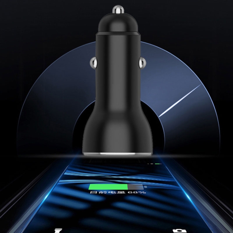 QIAKEY QK505 Dual Ports Fast Charge Car Charger(Black) QIAKEY QK505 Dual Ports Fast Charge Car Charger(Black)
