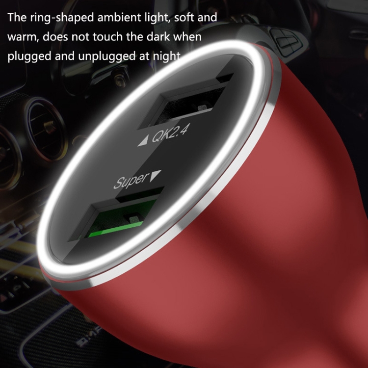 QIAKEY QK505 Dual Ports Fast Charge Car Charger(Black) QIAKEY QK505 Dual Ports Fast Charge Car Charger(Black)