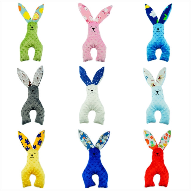 Lapin mignon en peluche bébé sommeil confort jouet enfants cadeau (bleu des  Caraïbes)