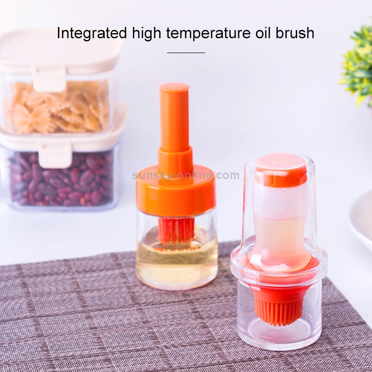 Silicone Oil Bottle Brush Integrated With Lid And Bottle Barbecue