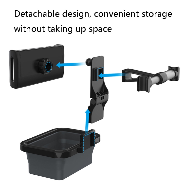 CHZ-12 Car Rear Pillow Telescopic Bracket Car Seat Phone Holder(Dark Gray) CHZ-12 Car Rear Pillow Telescopic Bracket Car Seat Phone Holder(Dark Gray)