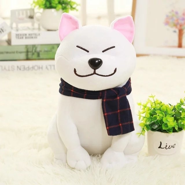 white shiba inu plush