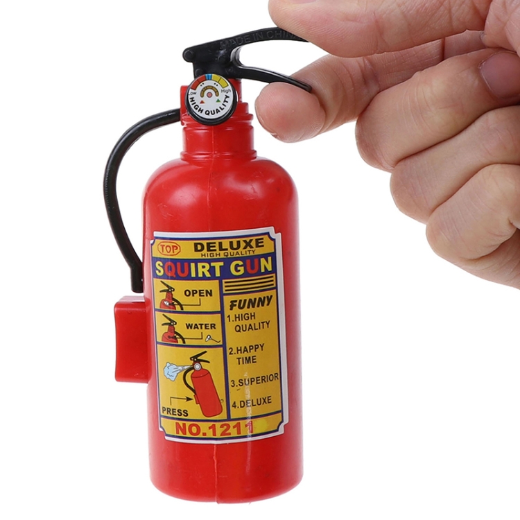 2 PCS DIY Wasserpistole Kleines Spray Kunststoff Feuerlöscher  Kinderspielzeug, Größe: 4 × 3,8 × 11 cm (rot)