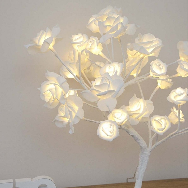 Lumières de fleurs de cerisier, lumières décoratives LED, perles de lampe  LED, lumières jaunes chaudes, interface USB, pour