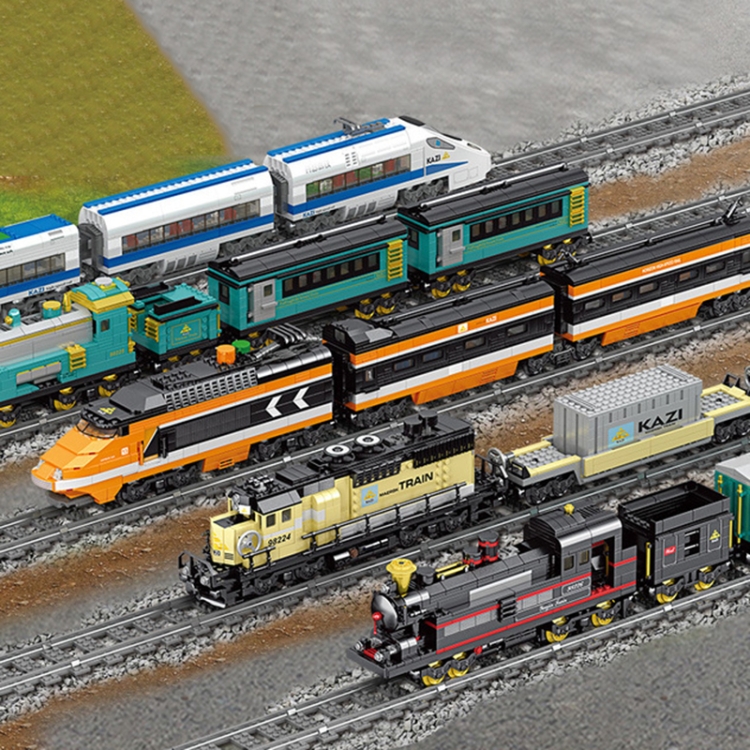 PROTOY Technique Train avec Rails et Accessoires, 560 Pièces Train à Vapeur  Blocs de Construction, Jeu de Construction Compat