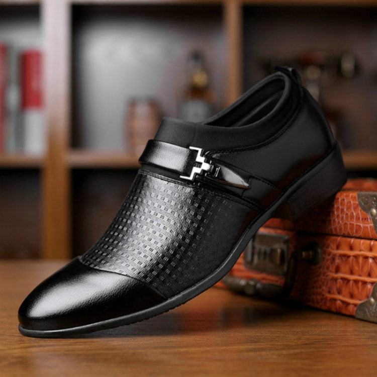 Autumn And Winter Business Dress Large Size Men's Shoes, Size43(Black)