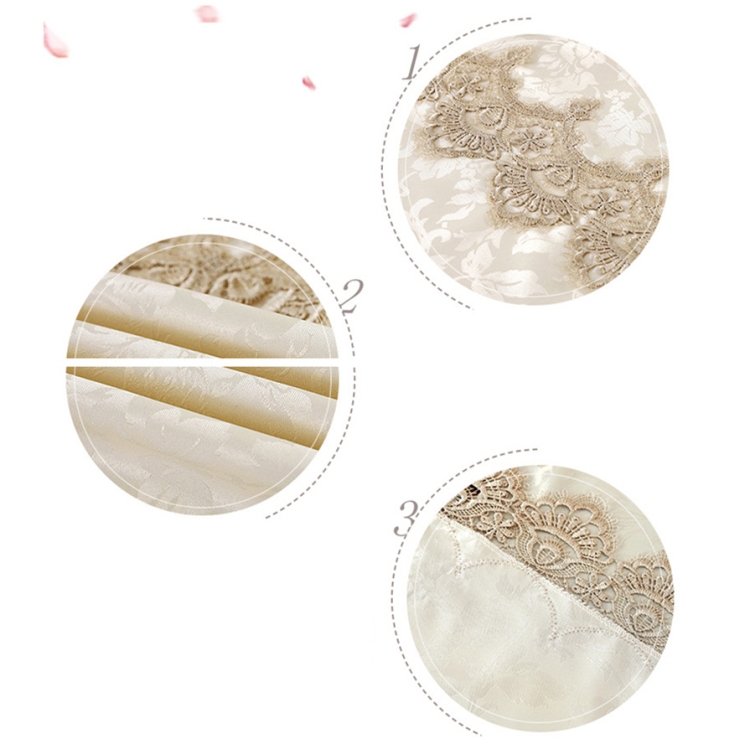 Classical Tablecloth Table Decor Jacquard Lace Elegant Table Cloth, Size:150cm  Round(Light Brown)