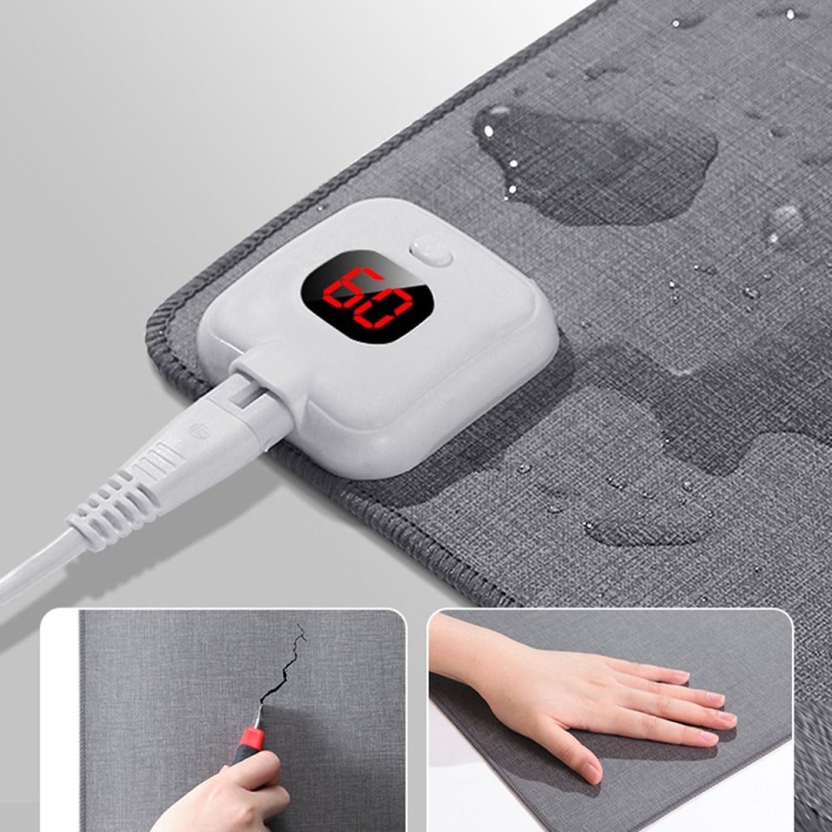 Digital Display Temperature Control Heated Leather Desk Pad Mouse Pad,CN  Plug, Size: 80 x 33cm(