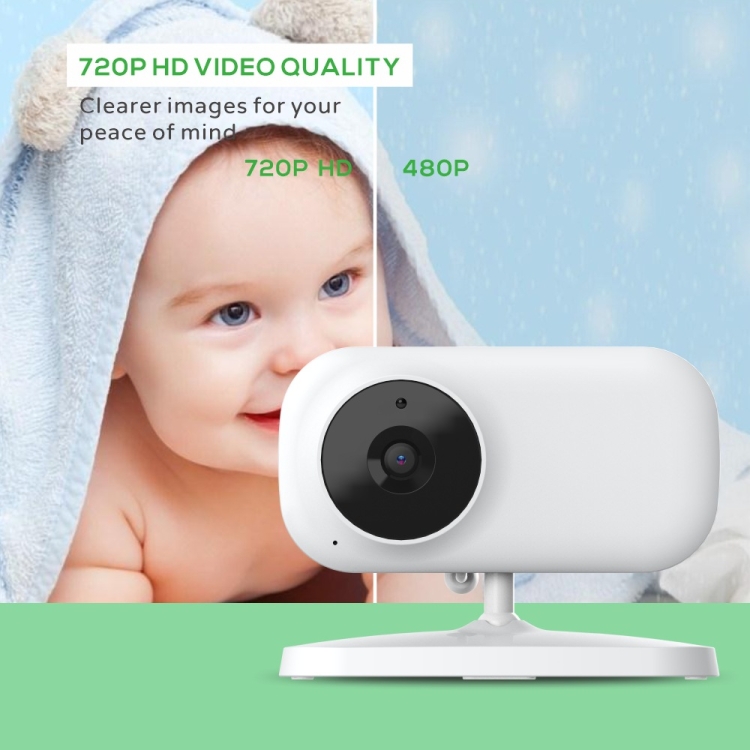 SM70 7 pulgadas 720 x 1080P Monitor inalámbrico para bebés Cámara Monitor de temperatura Audio de 2 vías Enchufe de EE. UU. - B1