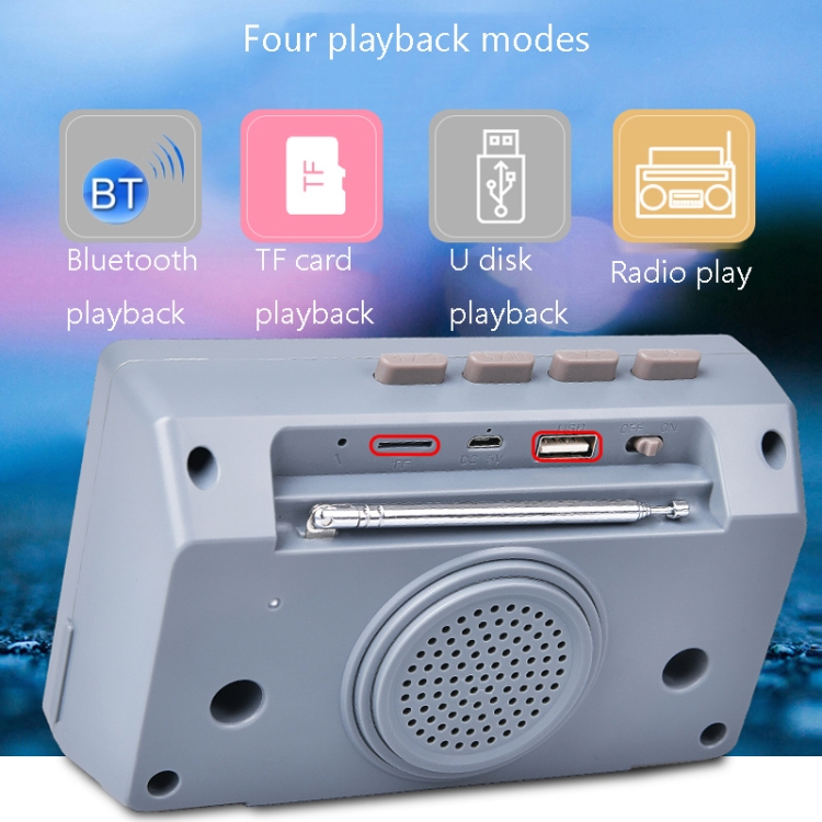 TYX-TV Mobile Phone Desktop Stand Retro Cute Speaker Radio, Color:Dark Grey(Bluetooth Models) TYX-TV Mobile Phone Desktop Stand Retro Cute Speaker Radio, Color:Dark Grey(Bluetooth Models)