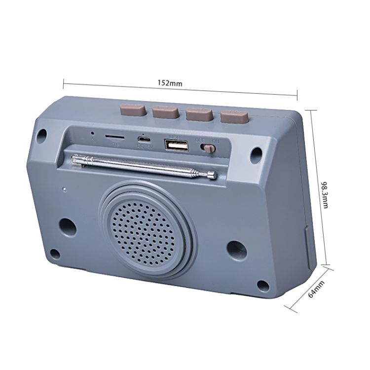 TYX-TV Mobile Phone Desktop Stand Retro Cute Speaker Radio, Color:Dark Grey(Bluetooth Models) TYX-TV Mobile Phone Desktop Stand Retro Cute Speaker Radio, Color:Dark Grey(Bluetooth Models)