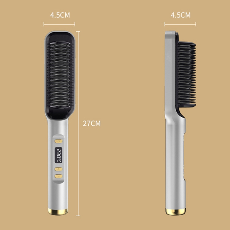 ZF-888 60W Dual-Purpose Splint Electric Curling Comb For Straight Hair And Curly  Hair US Plug(White)