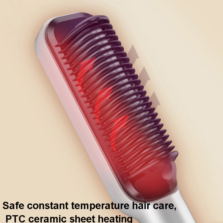 ZF-888 60W Dual-Purpose Splint Electric Curling Comb For Straight Hair And Curly  Hair US Plug(White)