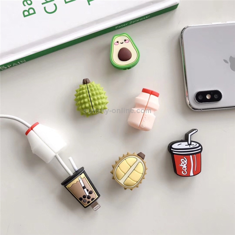 10 PCS PVC Personalized Creative Data Cable Anti-break Protective Sleeve for Apple Data Cable(Milk Tea) 10 PCS PVC Personalized Creative Data Cable Anti-break Protective Sleeve for Apple Data Cable(Milk Tea)