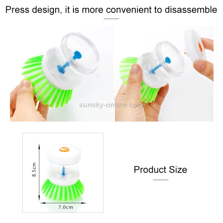 Random Color Pot Dish Brush Washing Utensils With Washing Up Liquid Soap