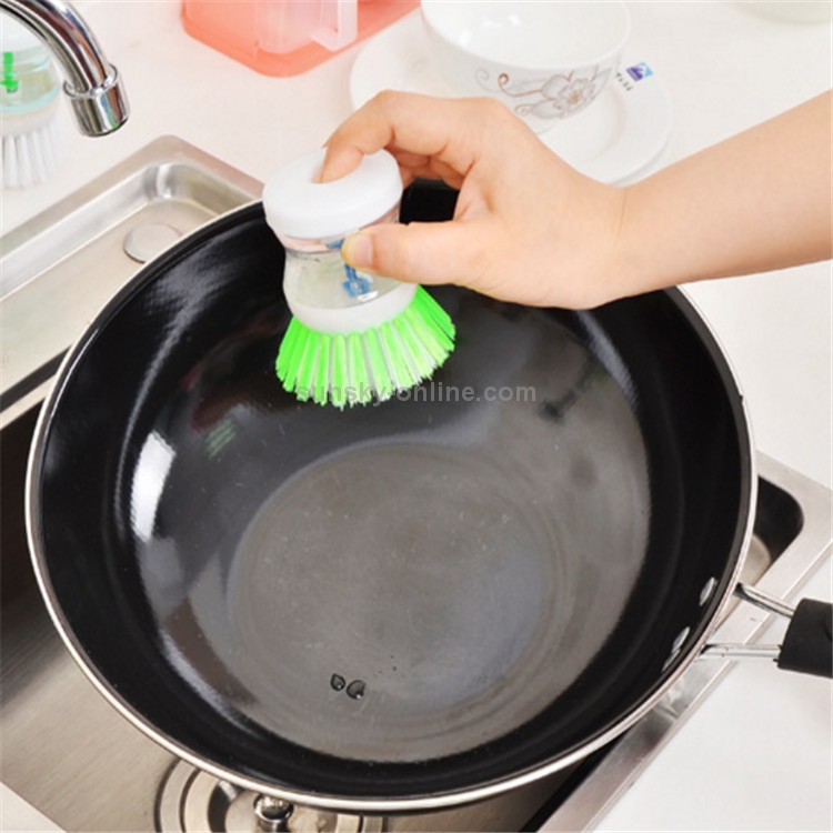 Random Color Pot Dish Brush Washing Utensils With Washing Up Liquid Soap